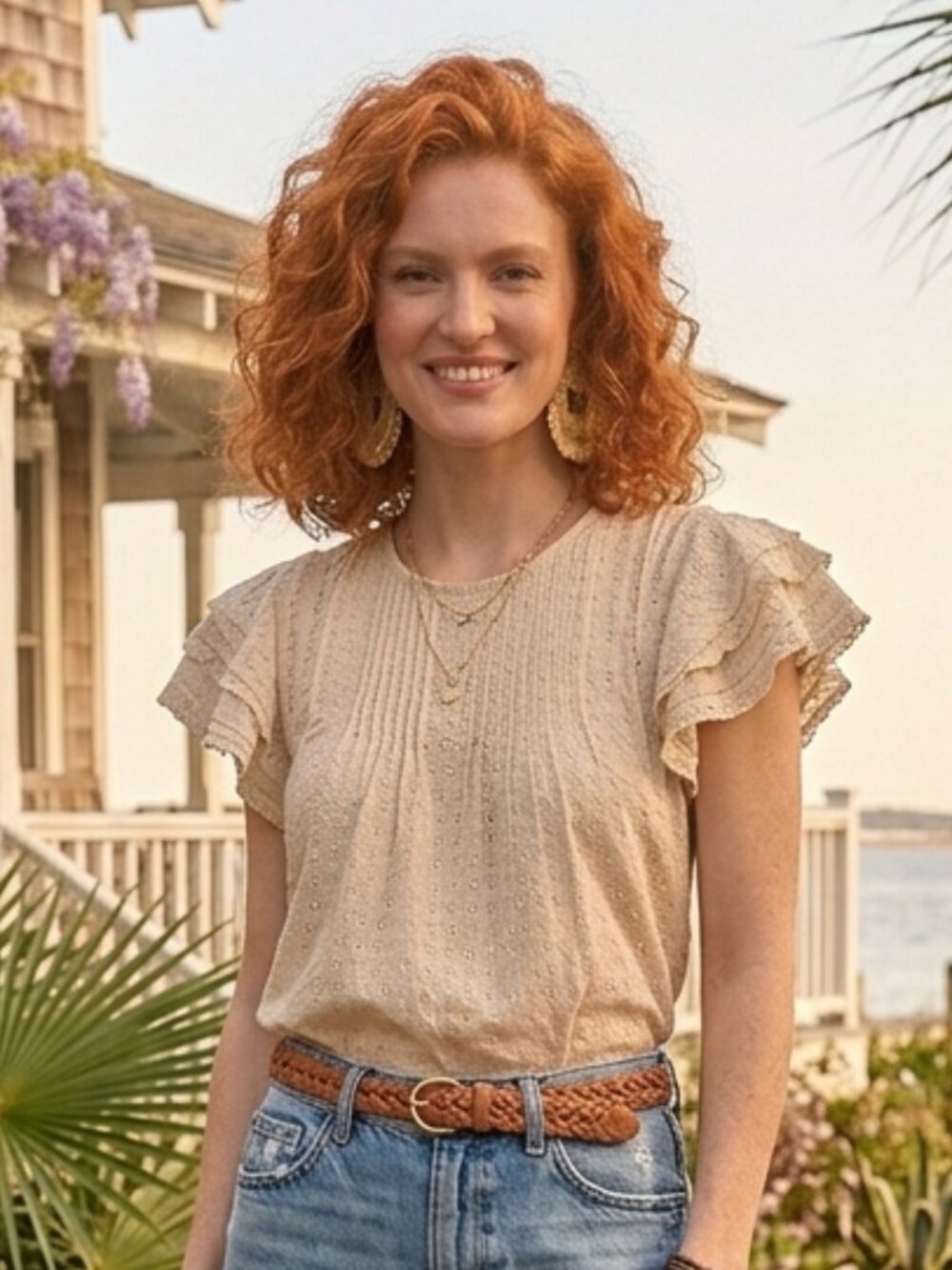 Anthropologie Pin Tuck Lace Blouse